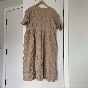 NWT intentionally blank Onica dress in taupe, one size